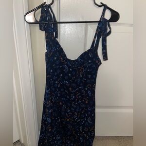 Aritzia navy blue mini dress